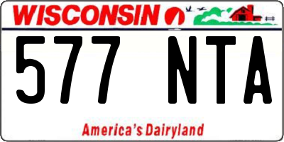 WI license plate 577NTA