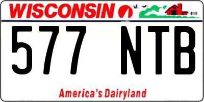 WI license plate 577NTB