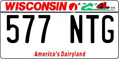 WI license plate 577NTG