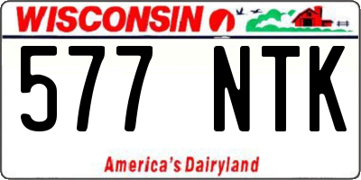 WI license plate 577NTK