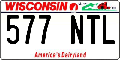 WI license plate 577NTL