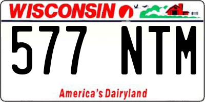 WI license plate 577NTM