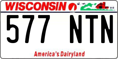 WI license plate 577NTN