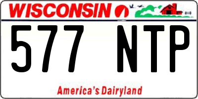 WI license plate 577NTP
