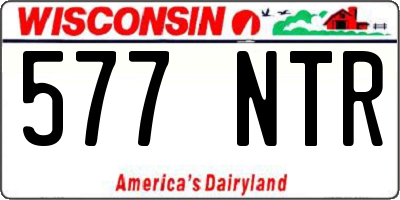 WI license plate 577NTR