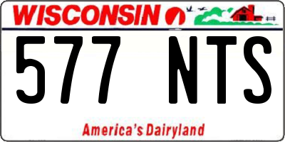 WI license plate 577NTS