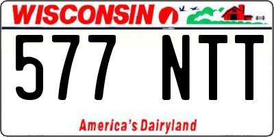 WI license plate 577NTT