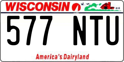 WI license plate 577NTU
