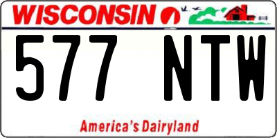 WI license plate 577NTW