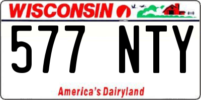 WI license plate 577NTY