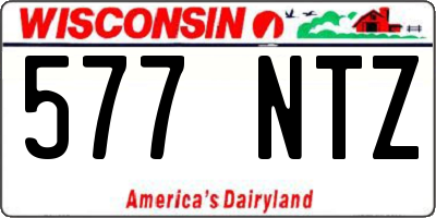 WI license plate 577NTZ