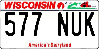 WI license plate 577NUK
