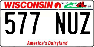 WI license plate 577NUZ