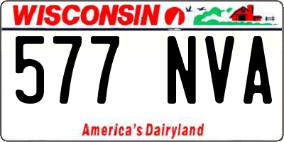 WI license plate 577NVA