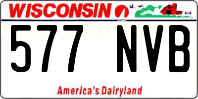 WI license plate 577NVB