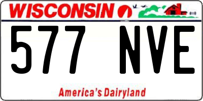 WI license plate 577NVE