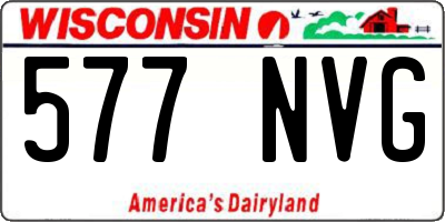 WI license plate 577NVG