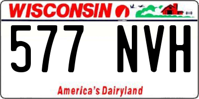 WI license plate 577NVH