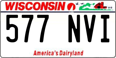 WI license plate 577NVI