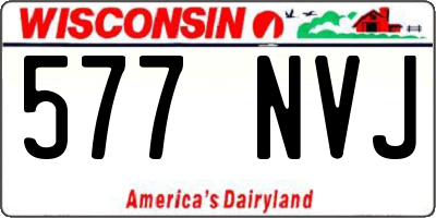 WI license plate 577NVJ