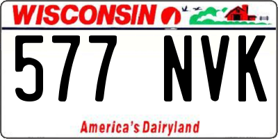WI license plate 577NVK