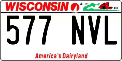 WI license plate 577NVL