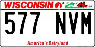 WI license plate 577NVM