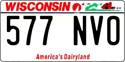 WI license plate 577NVO