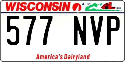 WI license plate 577NVP