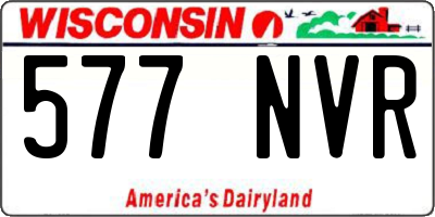 WI license plate 577NVR