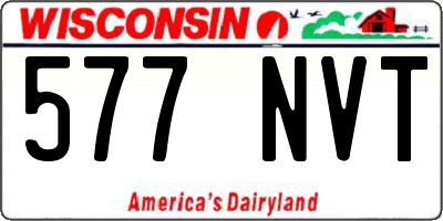 WI license plate 577NVT