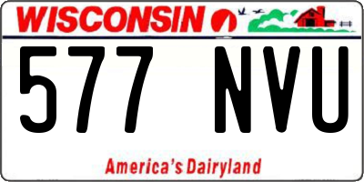 WI license plate 577NVU