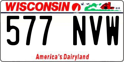 WI license plate 577NVW