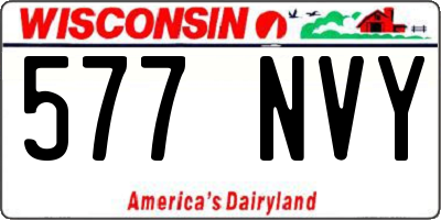 WI license plate 577NVY