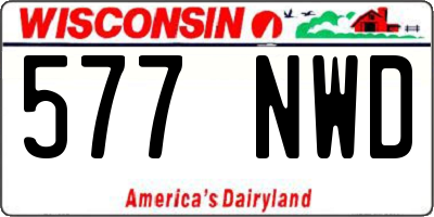 WI license plate 577NWD