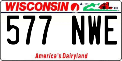 WI license plate 577NWE