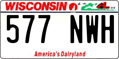 WI license plate 577NWH