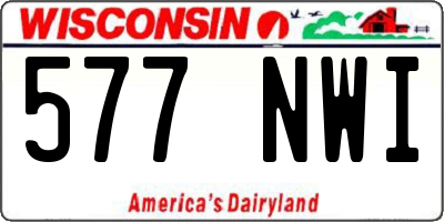 WI license plate 577NWI