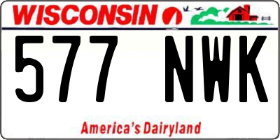 WI license plate 577NWK