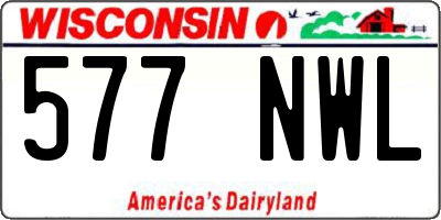 WI license plate 577NWL