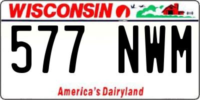 WI license plate 577NWM