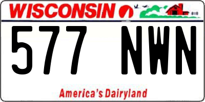 WI license plate 577NWN