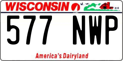 WI license plate 577NWP