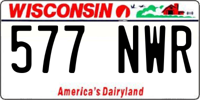 WI license plate 577NWR
