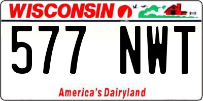 WI license plate 577NWT