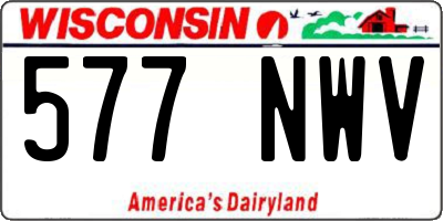 WI license plate 577NWV