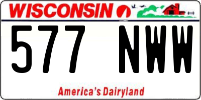 WI license plate 577NWW