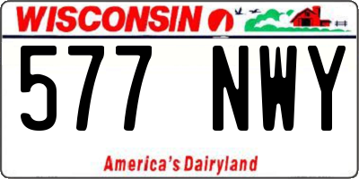 WI license plate 577NWY