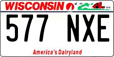 WI license plate 577NXE