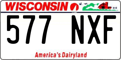 WI license plate 577NXF